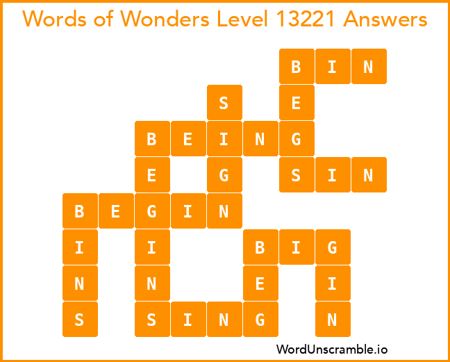 Words of Wonders Level 13221 Answers