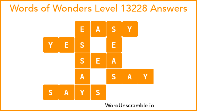 Words of Wonders Level 13228 Answers
