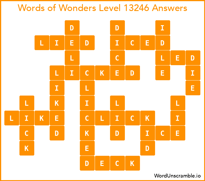 Words of Wonders Level 13246 Answers