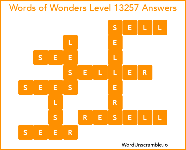 Words of Wonders Level 13257 Answers
