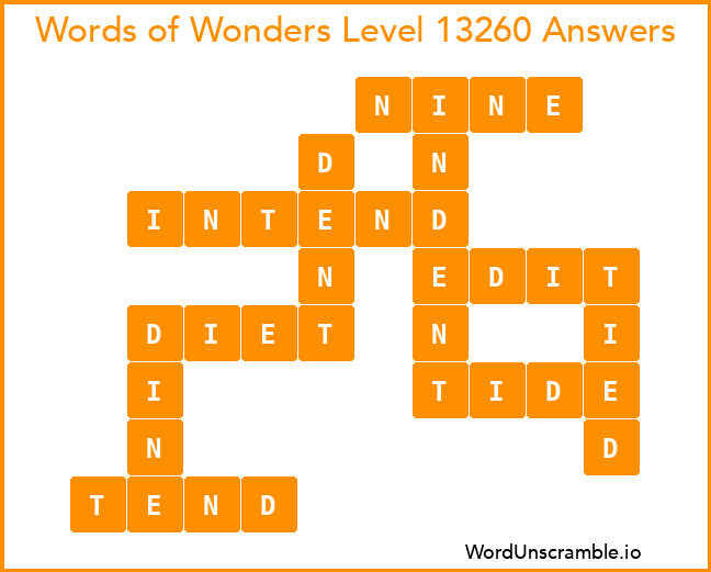 Words of Wonders Level 13260 Answers