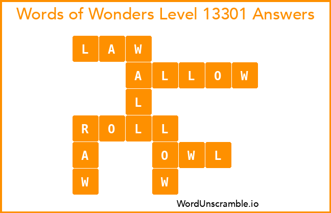 Words of Wonders Level 13301 Answers