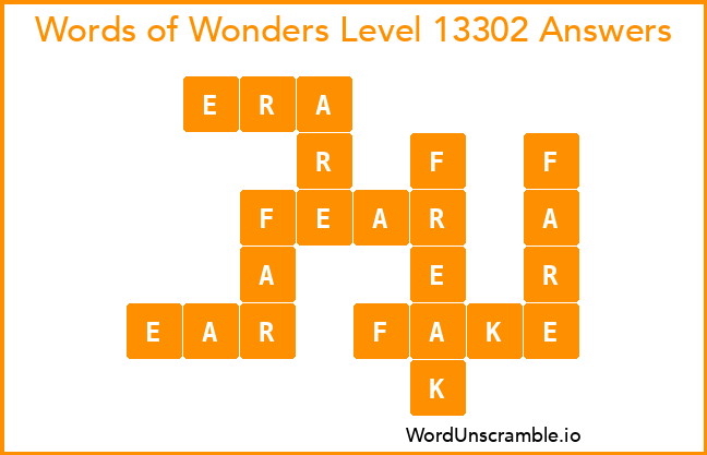 Words of Wonders Level 13302 Answers