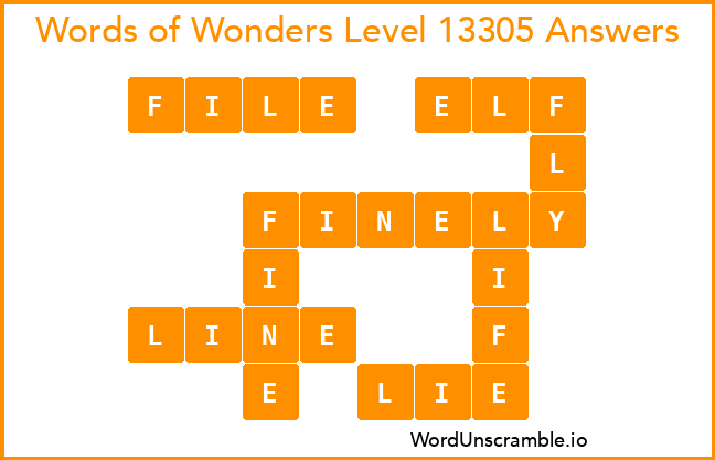 Words of Wonders Level 13305 Answers