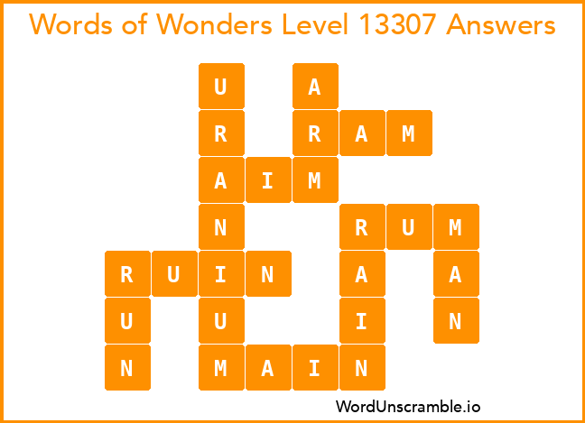 Words of Wonders Level 13307 Answers