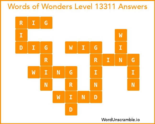 Words of Wonders Level 13311 Answers