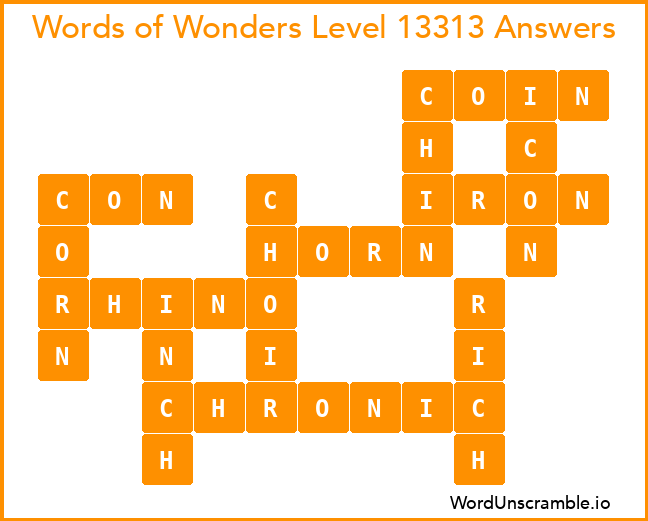 Words of Wonders Level 13313 Answers