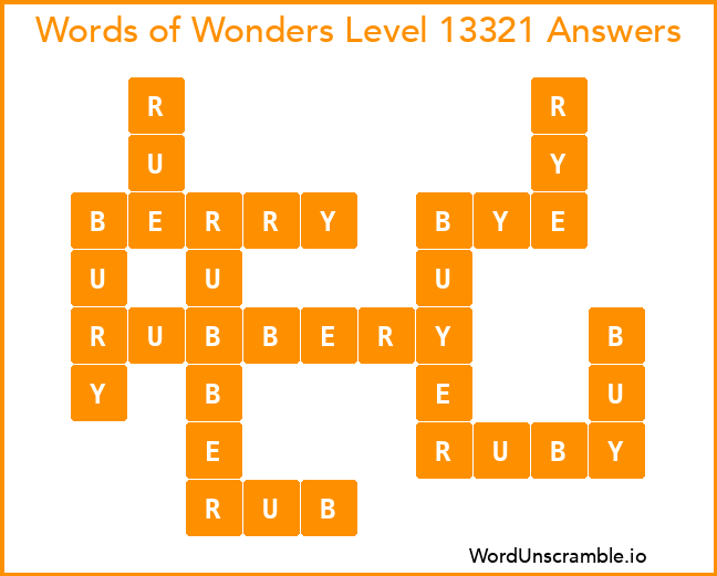 Words of Wonders Level 13321 Answers