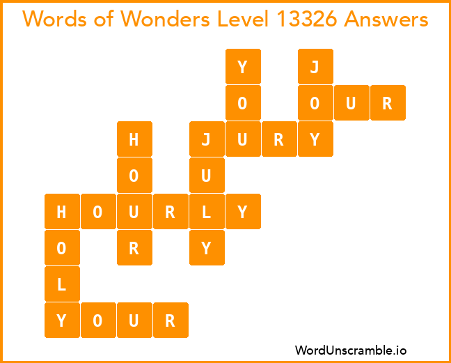 Words of Wonders Level 13326 Answers