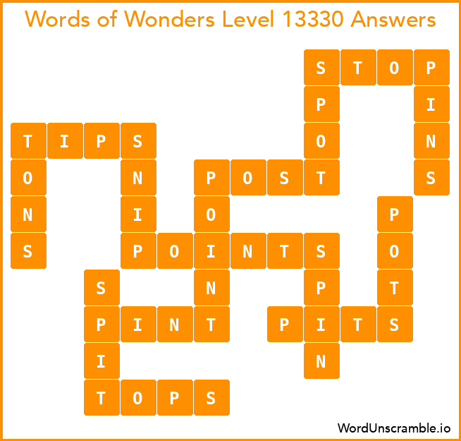 Words of Wonders Level 13330 Answers