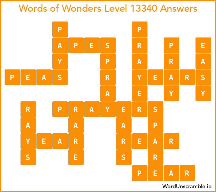 Words of Wonders Level 13340 Answers
