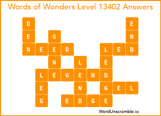 Words of Wonders Level 13402 Answers