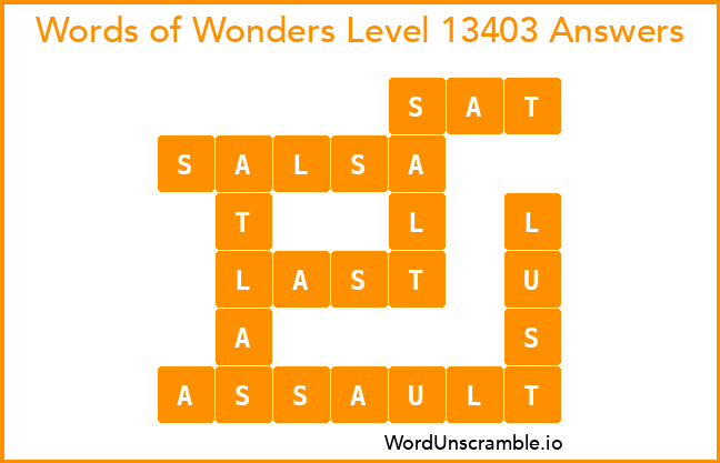 Words of Wonders Level 13403 Answers