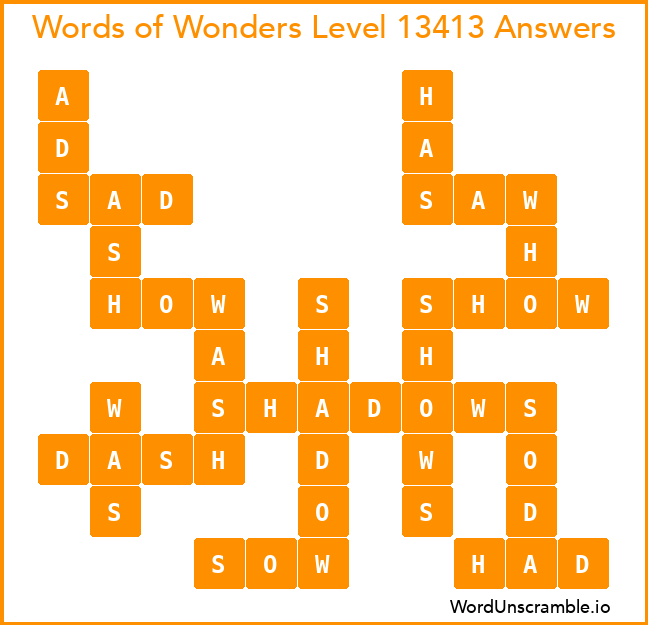 Words of Wonders Level 13413 Answers