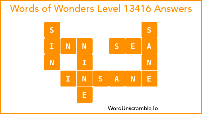 Words of Wonders Level 13416 Answers