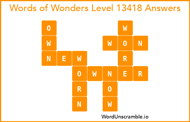 Words of Wonders Level 13418 Answers