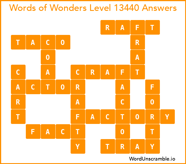 Words of Wonders Level 13440 Answers