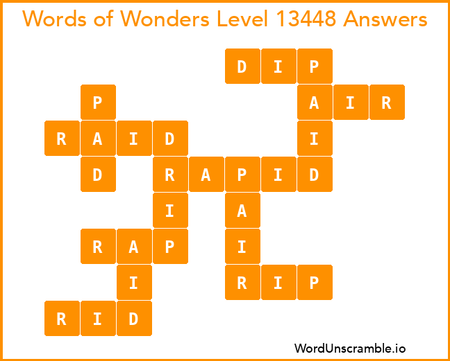Words of Wonders Level 13448 Answers