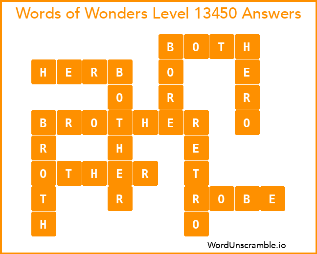 Words of Wonders Level 13450 Answers
