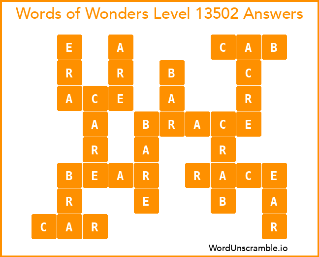 Words of Wonders Level 13502 Answers