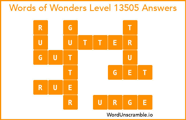 Words of Wonders Level 13505 Answers