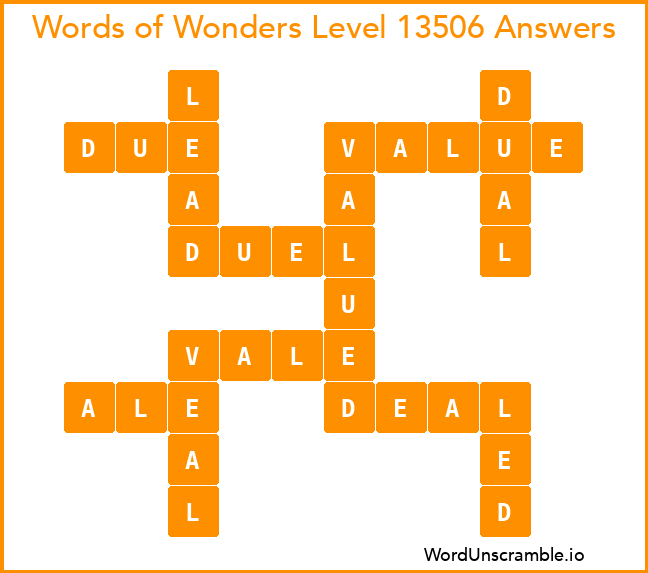 Words of Wonders Level 13506 Answers