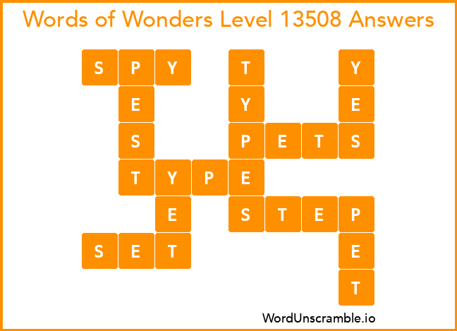 Words of Wonders Level 13508 Answers