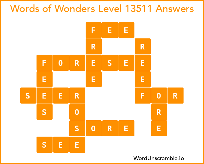 Words of Wonders Level 13511 Answers