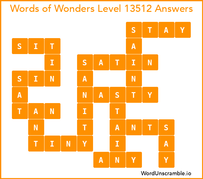 Words of Wonders Level 13512 Answers