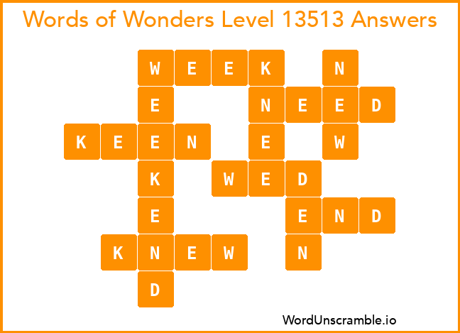 Words of Wonders Level 13513 Answers
