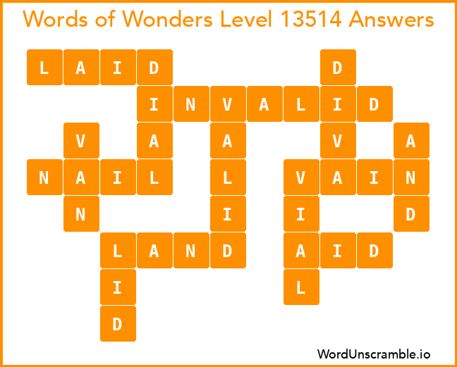 Words of Wonders Level 13514 Answers