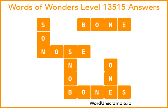 Words of Wonders Level 13515 Answers