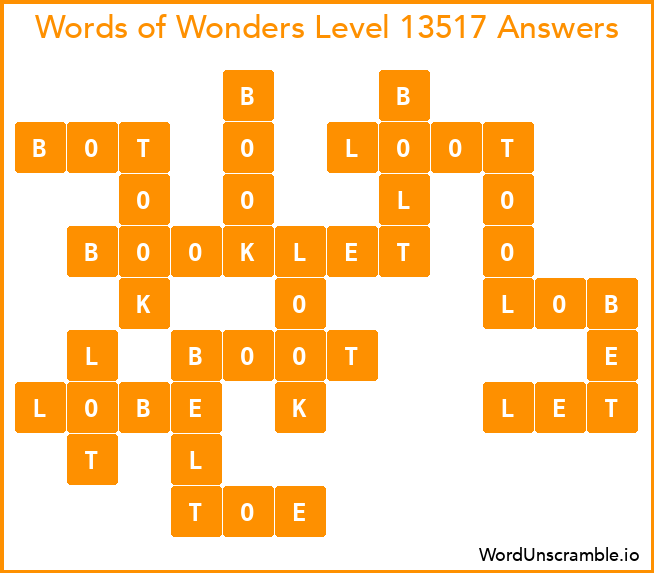 Words of Wonders Level 13517 Answers