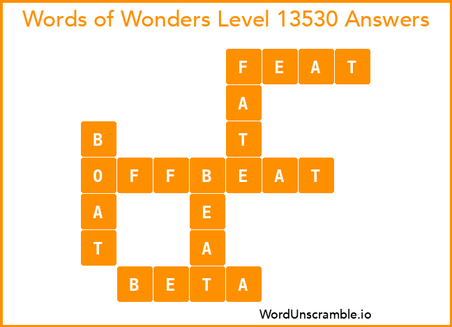 Words of Wonders Level 13530 Answers