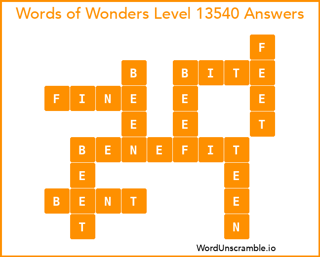 Words of Wonders Level 13540 Answers