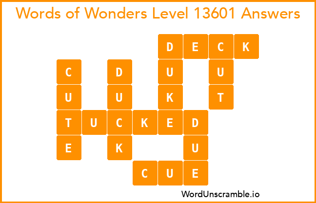 Words of Wonders Level 13601 Answers