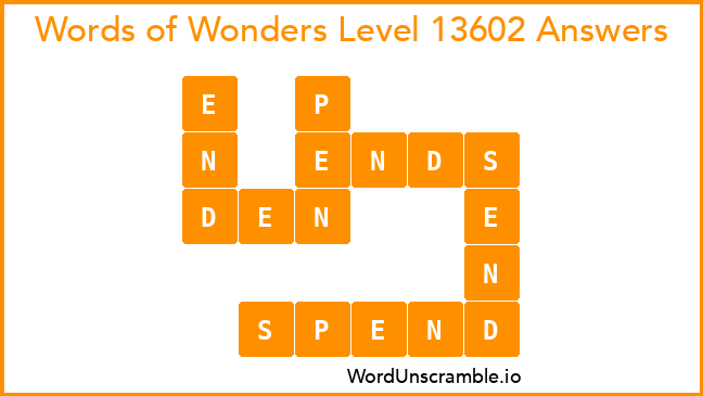 Words of Wonders Level 13602 Answers