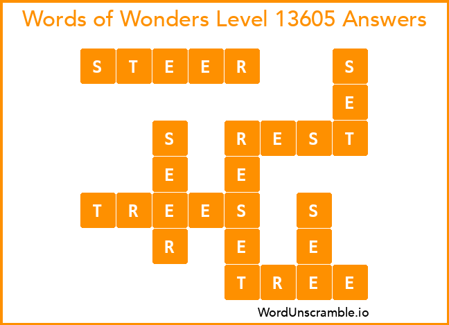 Words of Wonders Level 13605 Answers