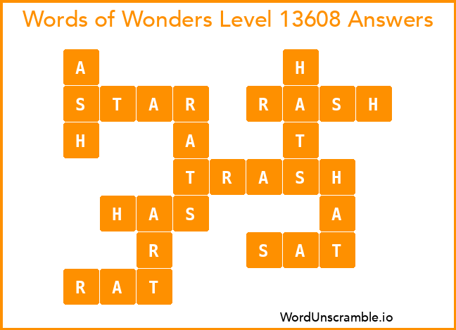 Words of Wonders Level 13608 Answers