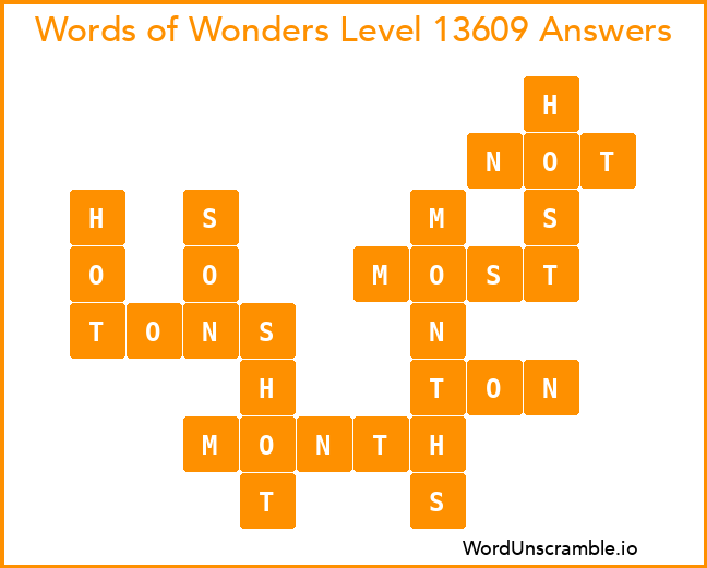 Words of Wonders Level 13609 Answers