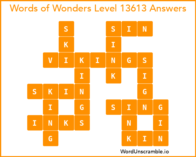 Words of Wonders Level 13613 Answers