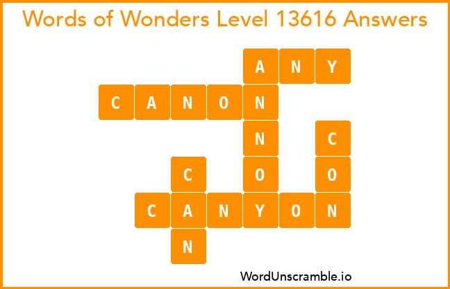 Words of Wonders Level 13616 Answers
