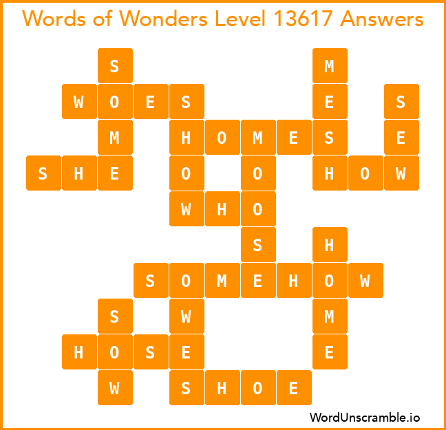 Words of Wonders Level 13617 Answers