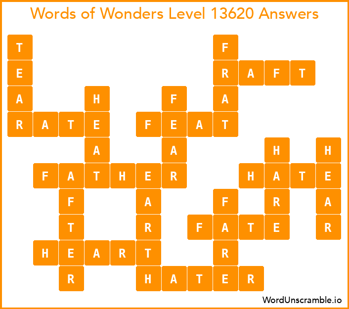 Words of Wonders Level 13620 Answers