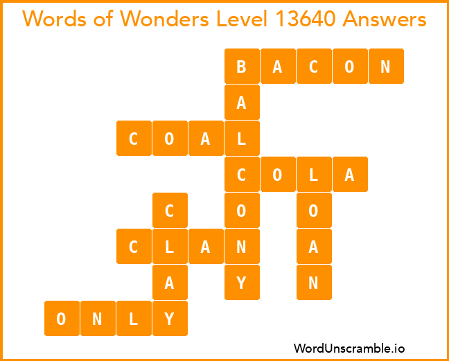 Words of Wonders Level 13640 Answers