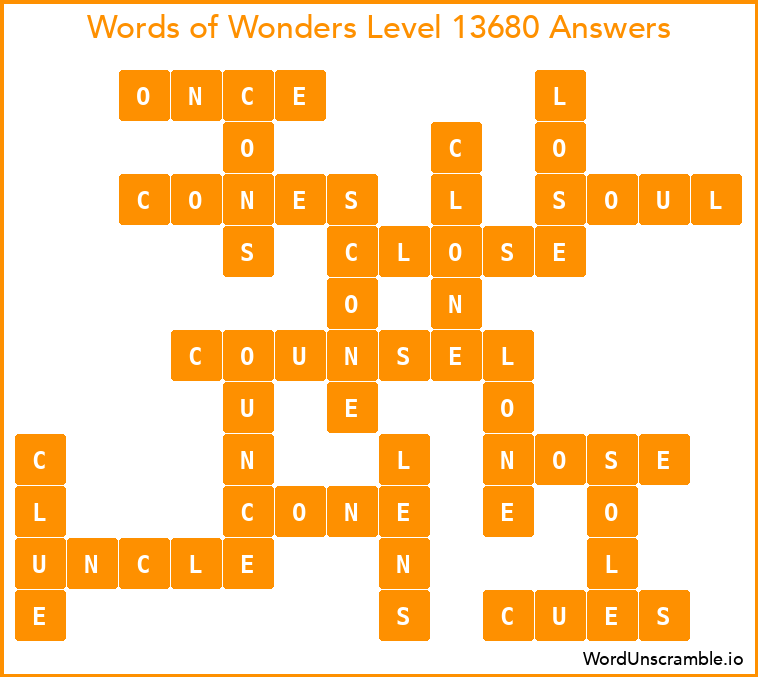 Words of Wonders Level 13680 Answers
