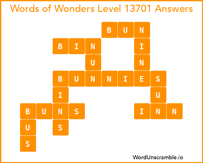 Words of Wonders Level 13701 Answers