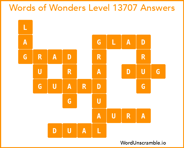 Words of Wonders Level 13707 Answers