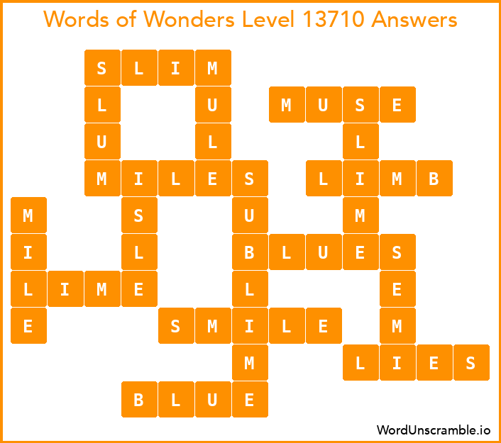Words of Wonders Level 13710 Answers