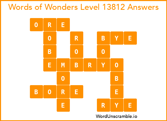 Words of Wonders Level 13812 Answers